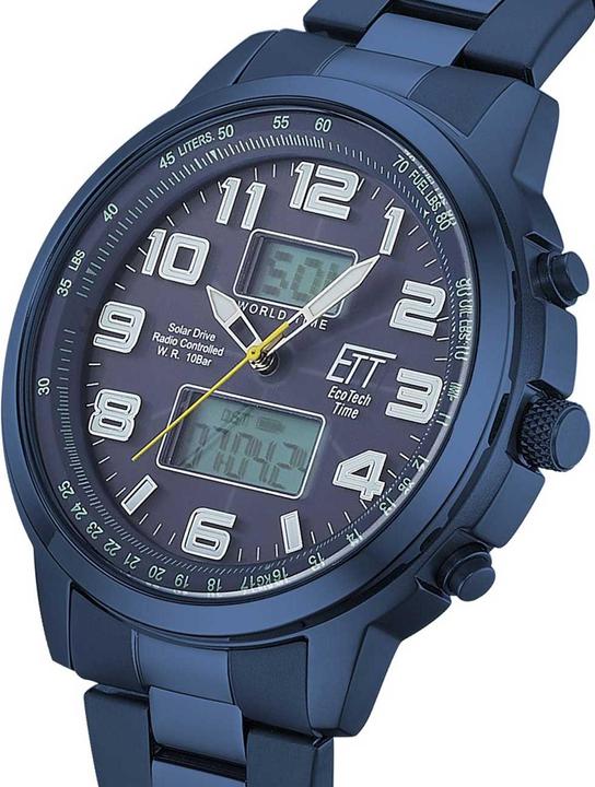 Produktbild ETT EGS-11445-32M Solar Drive Funkuhr Hunter II Herrenuhr 48mm 10ATM (Digitaluhr, Analoguhr, Funkuhr, 48 mm)
