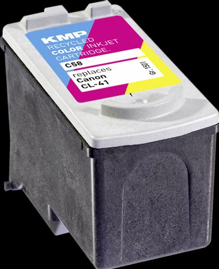 Actual product image KMP C58 Ink Cartridge color compatible with Canon CL-41 (M, C, Y)