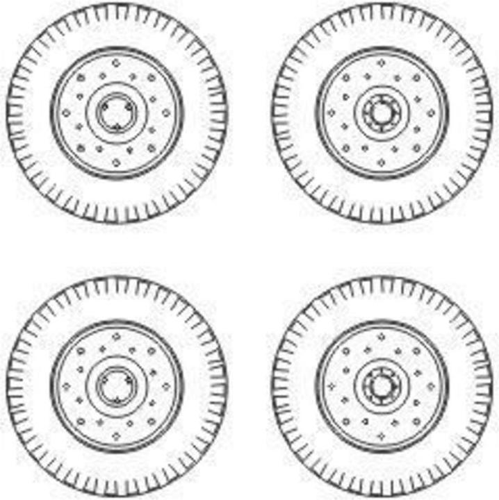 Produktbild CMK Chevrolet C.15A wheels small type 9x16 (Dunlop)
