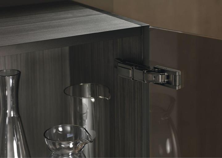 Actual product image Blum Pot hinge CLIP top BLUMOTION CRISTALLO for glass and mirror doors