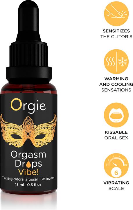 Actual product image Orgie Orgasm Drops Vibe (15 ml)