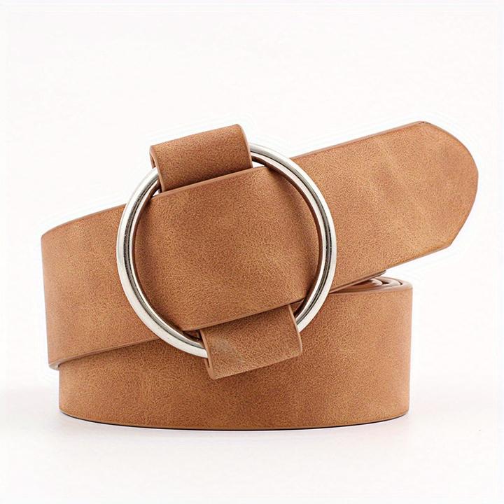 Only-Bags.Store 1 Stück. Gürtel ohne Nadel Runde Schnalle Casual Gürtel, Jugend-Mode, breite Taille Gürtel