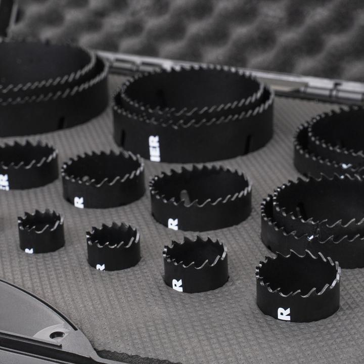 Actual product image Stier HSS-Co8 bi-metal hole saw set, 21-piece, 19 - 121 x 44 mm (121 mm)
