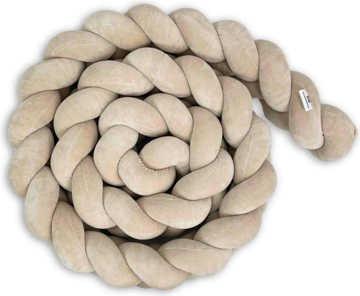 Baby-Nest Bed Snake Handmade Velour Beige