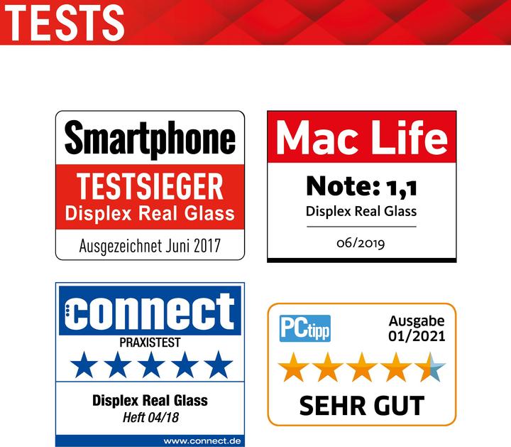Actual product image Displex Real Glass, 2D Panzerglas (1 Piece, Apple iPhone X, Apple iPhone 11 Pro, Apple iPhone XS)