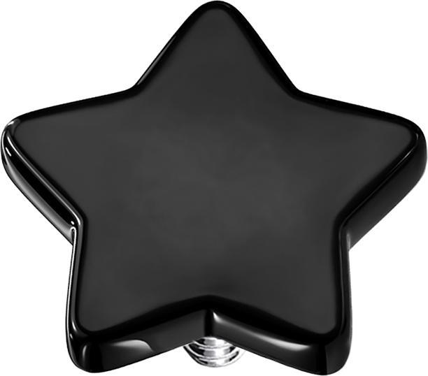 Produktbild Star Piercing Dermal Anchor Stern schwarz (ohne Messing, Chirurgenstahl 316L)