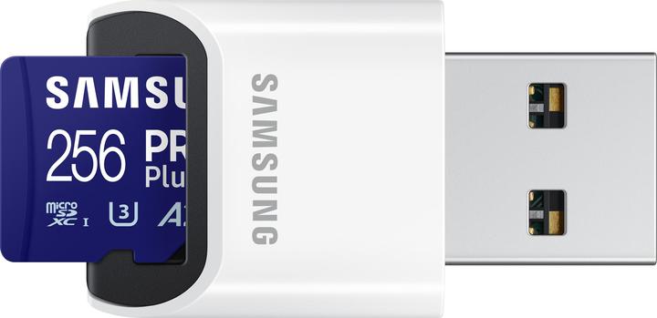 Produktbild Samsung PRO Plus mit USB-Cardreader (256 GB, microSDXC, U3, UHS-I)