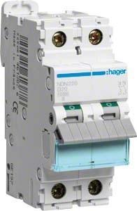 Actual product image Hager Circuit breaker NDN220 2 pole D20A 10kA 2M