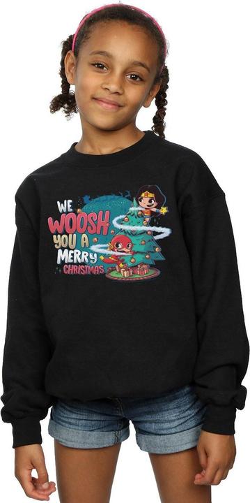 Image du produit - Sweat SUPER FRIENDS WE WHOOSH YOU A MERRY CHRISTMAS - Fille (140, 146)