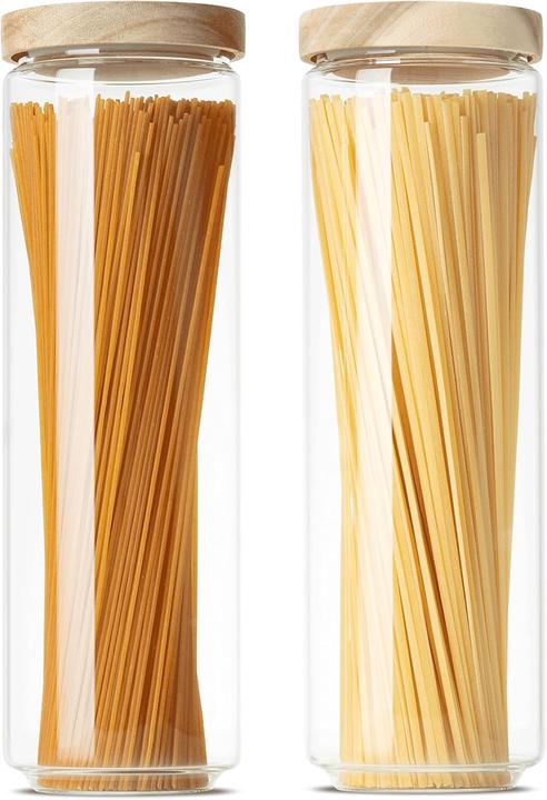 Econovo 2-teiliges Vorratsgläser-Set für Spaghetti (1.50 l)