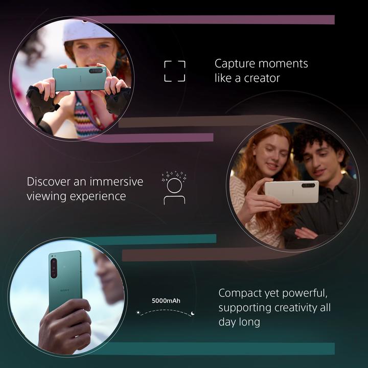 Image du produit Sony Xperia 5 IV (128 Go, Green, 6.10", SIM + eSIM, 12 Mpx, 5G)