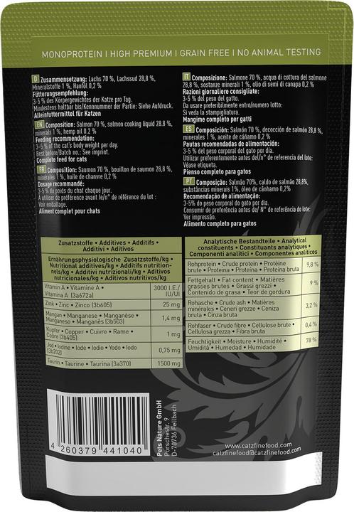 Immagine prodotto Catz Finefood Purrrr No.105 Salmone (Adulto, 1 pz., 80 g)