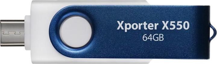 Actual product image Patriot Xporter X550 64GB (blue/white, USB-A and USB-C 3.2 Gen 1) (64 GB, USB-A)