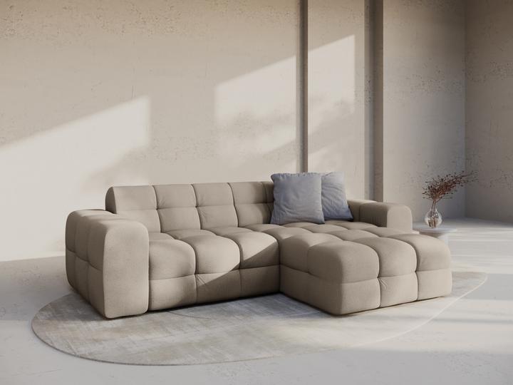 Actual product image Micadoni Velvet Right Corner Sofa, "Kendal", 4 Seats, 256x173x79Made in Europe (Corner sofa)