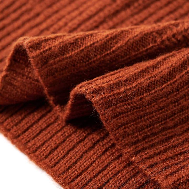Actual product image VidaXL Kids jumper waistcoat knitted cognac 140,Material: 67 (140)
