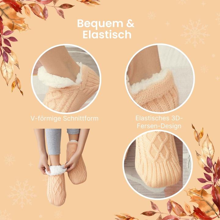 Produktbild Hermex Hausschuhe Gr. 39-42 Wintersocken Kuschelsocken Fuzzy-Socken Pantoffeln (39, 40, 41, 42)