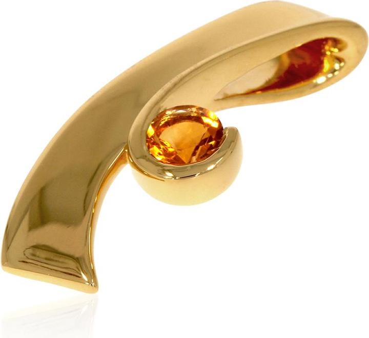 Actual product image Xen Pendant with 5 mm Madeira citrine approx. 0.50 ct. yellow gold-plated (925 Sterling silver)