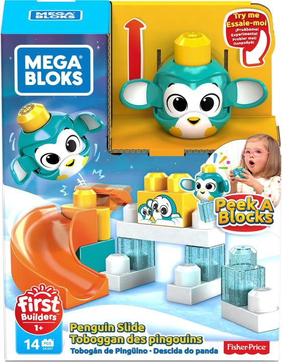 Produktbild Mega Bloks Guck-Guck Pinguin-Rutsche Südpol Spielset (14 Teile)