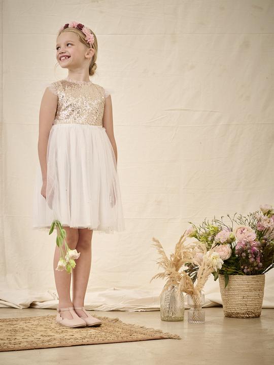 Immagine prodotto Vertbaudet Mädchen Festkleid mit Pailletten und Glitzertüll (92)