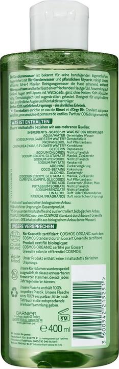 Image du produit Garnier Bleuet bio tout-en-un (Eau micellaire, 400 ml)