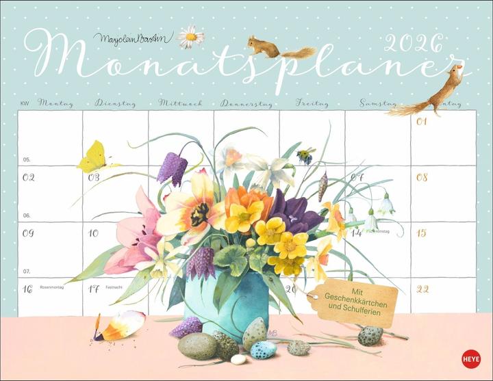 Produktbild Marjolein Bastin: Monatsplaner 2026 (44 x 34 cm, Deutsch)
