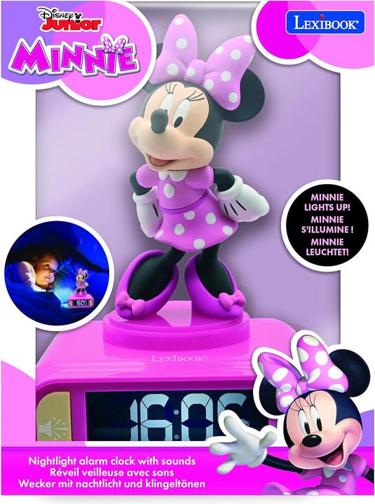 Productafbeelding Lexibook Disney Minnie wekker met 3D nachtlicht figuur en speciale ringtones