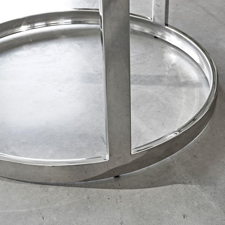 Image du produit Loberon Set de 2 tables d'appoint Cibran argenté (45 x 80 cm)