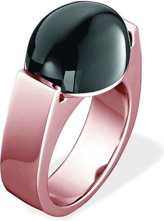 Actual product image Xen Ring with onyx rose gold plated polished (51)