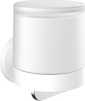 Image du produit Emco round distributeur de savon liquide, manipulation d'une main, verre cristal satiné