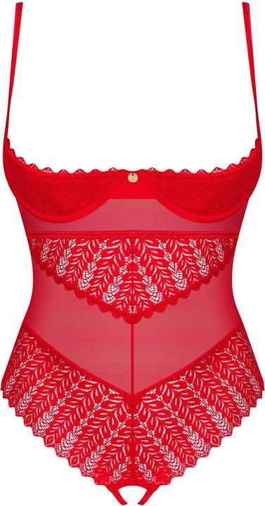 Actual product image Obsessive - Ingridia Crotchless Teddy - Red (M/L)