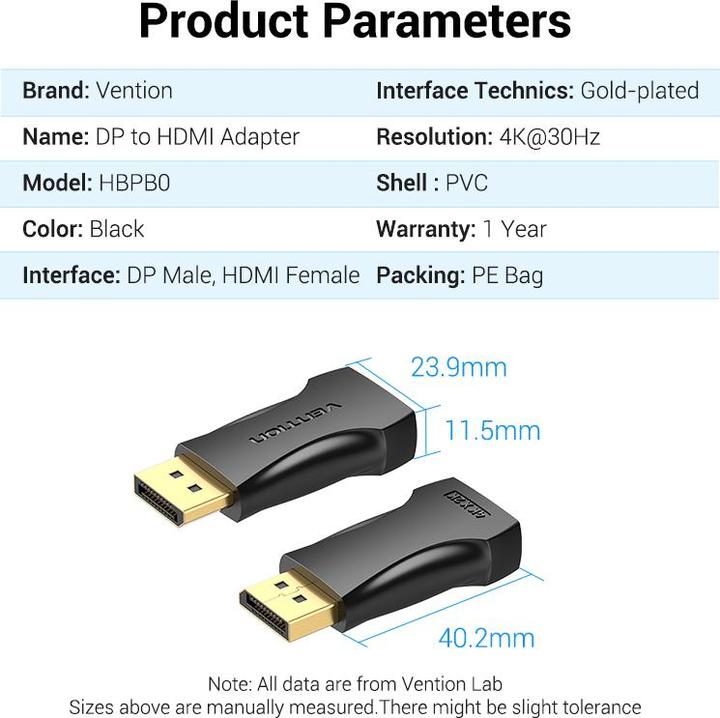 Immagine prodotto Vention Porta display a (HDMI, 5.80 cm)
