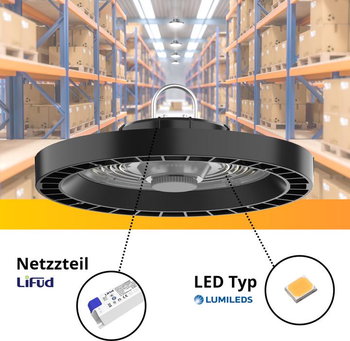 Produktbild Enova ELED 500110 - LED-HighBay UFO, 100 W, 14000 lm, 4000 K (14000 lm)