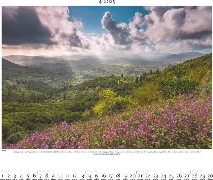Image du produit Paysage en lumière 2025 - Calendrier illustré - Calendrier poster - 60x50 (50 x 60 cm, Couverture rigide, Allemand)