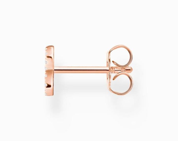 Produktbild Thomas Sabo Einzel Ohrstecker Infinity mit Weissen Steinen Verroségoldet (Silber 925)
