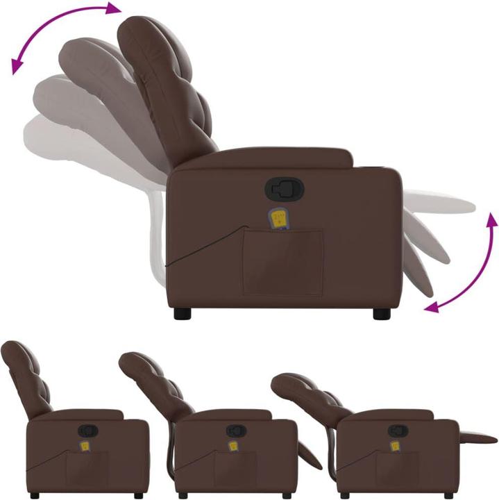 Immagine prodotto VidaXL Sedia da massaggio in similpelle marrone,Colore: Marrone,Materiale