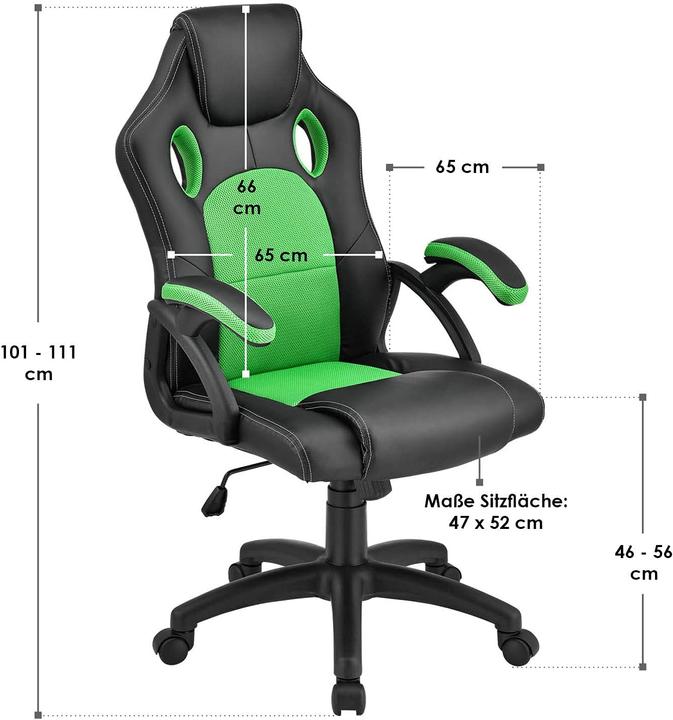 Produktbild Juskys Racing Schreibtischstuhl