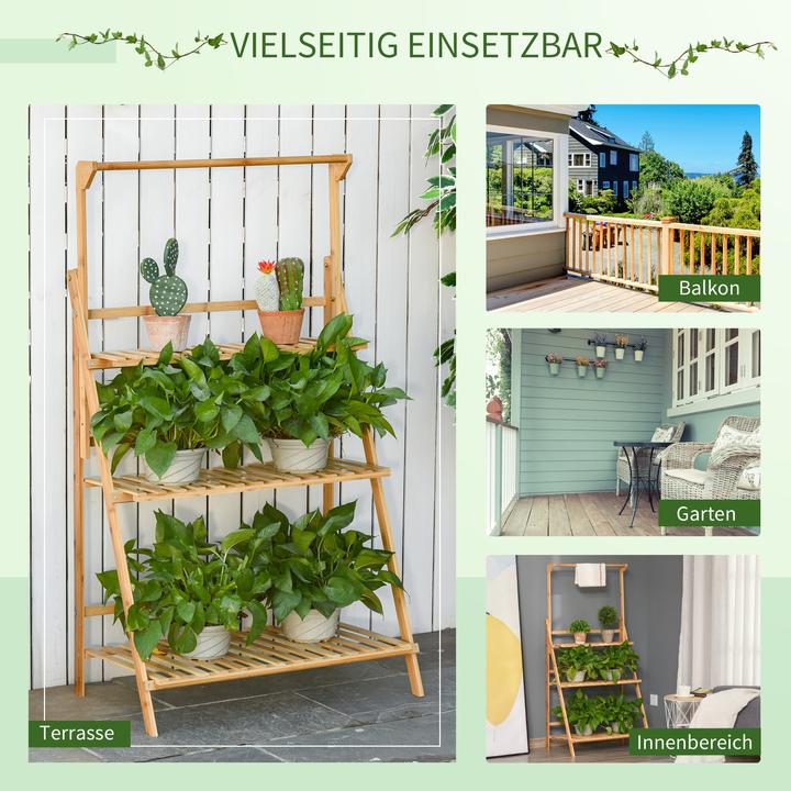 Produktbild Outsunny Pflanzentreppe mit 3 Stufen