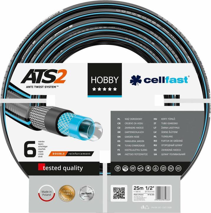 Produktbild Cellfast GARTENSCHLAUCH HOBBY ATS2 GRÖSSE: 1/2" LÄNGE: 20 m (20 m, 12.50 mm)