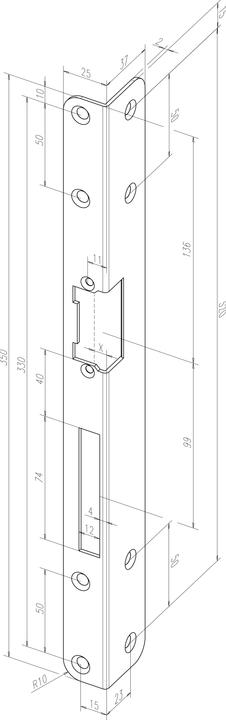 Actual product image effeff Safety strike plates for door openers (Striking plate)