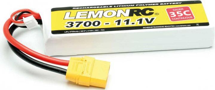 Pichler LEMONRC XT 3700 - 11.1V (35C) Lipo Akku (11.10 V, 3700 mAh)