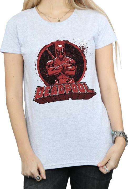 Immagine prodotto Deadpool Arms Crossed Maglietta Logo Donna (M)