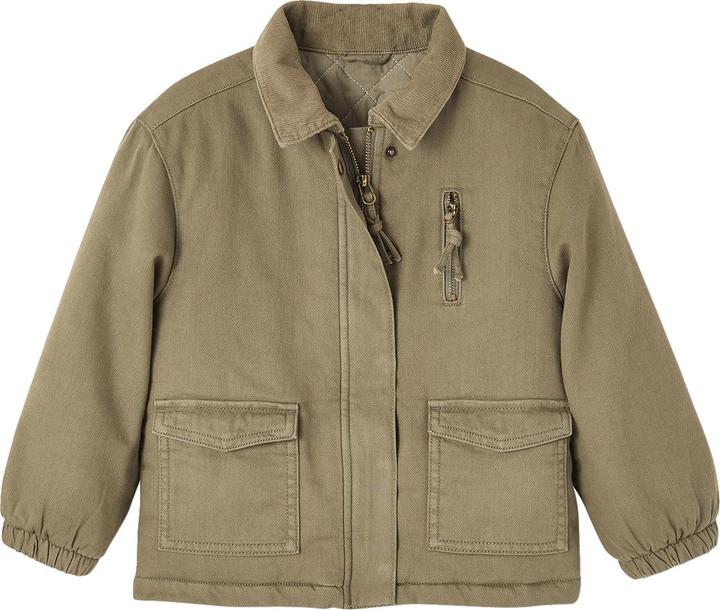 Actual product image Vertbaudet Quilted girls' jacket with embroidery on the back (116)
