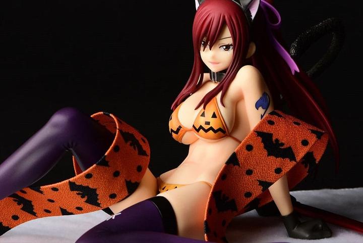 Image du produit Orca Fairy Tail statuette 1/6 Erza Scarlet - Halloween CAT Gravure Style 13 cm