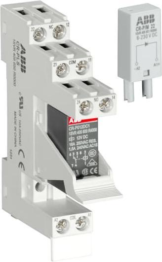 ABB CR-P230AC2SS92CV Interface-relais compleet met contactdoos 1SVR405601R3110 (Relaiscontactdoos)
