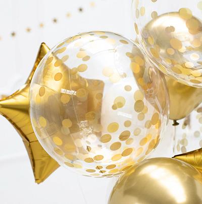 Actual product image Partydeco Sphere balloon - pea gold 40cm