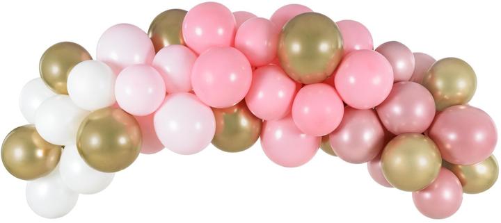 Produktbild Partydeco Bogen aus Luftballons in Rosa und Gold (60 x)