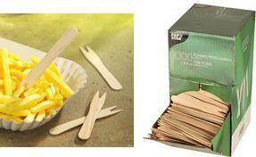 Productafbeelding Papstar Frietjes vorken hout puur (1000 x)
