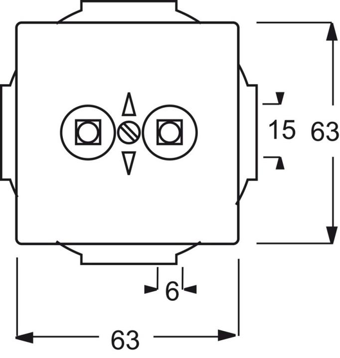 Actual product image Busch-Jaeger Flush-mounted potential equalisation plug 2- 2CKA002495A0085