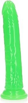 Produktbild RealRock Slim Realistic Dildo with Suction Cup - Glow in the Dark - 9" / 22,5 cm