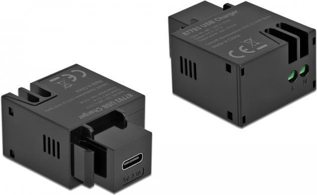 Produktbild Delock Keystone Modul mit USB Type-C™ Ladebuchse 2,1 A schwarz (10.50 W)